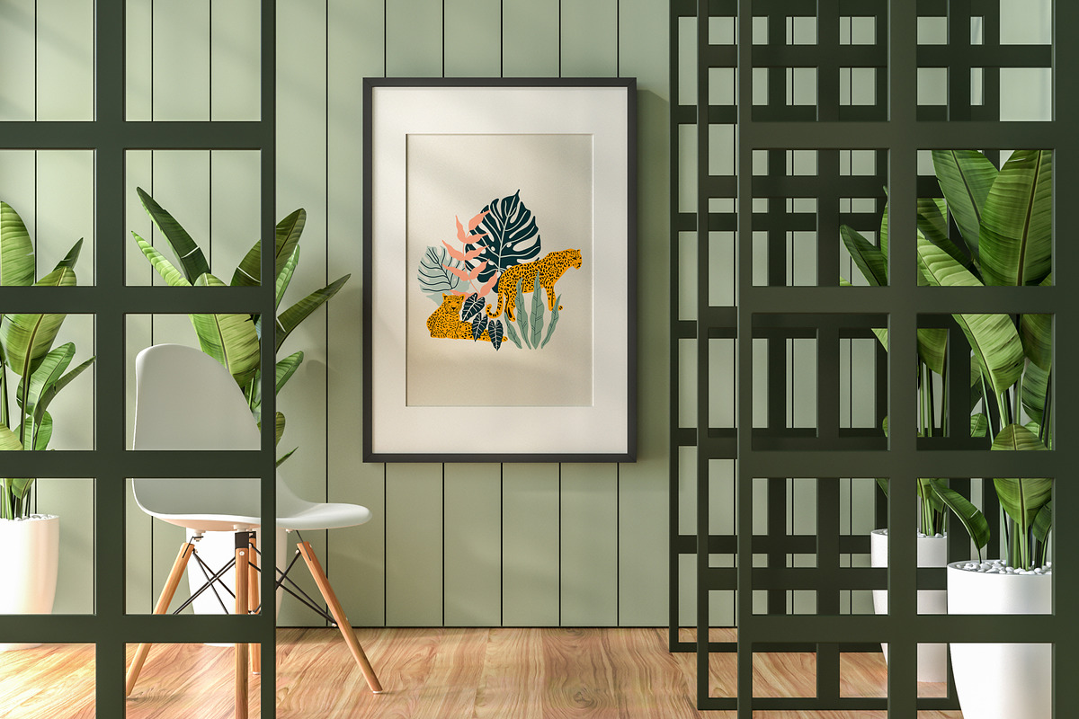 Wild cats. Jungle & tropical set., an Animal Illustration by Alona Savchuk (Photo 4 of 15)