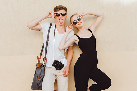 Young pretty couple featuring female, woman, and girl, an Arts & Entertainment Photo by Travelman
