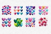 Watercolor Hearts Clipart, an Illustration by Designworld (Thumbnail 5 of 6)