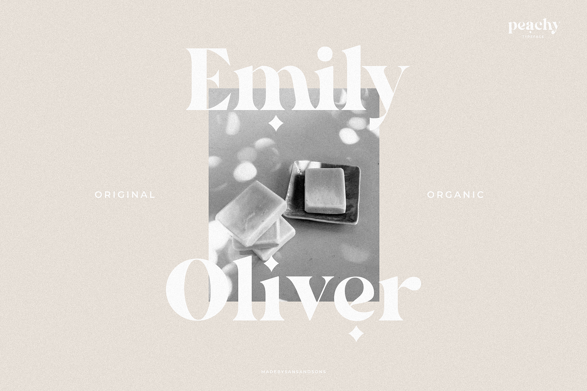 Peach - Modern Chic Serif, a Serif Font by Sans & Sons (Photo 8 of 9)