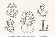 Antique Vintage Monogram Initial L, an Object Graphic by Antique Monograms (Thumbnail 4 of 4)