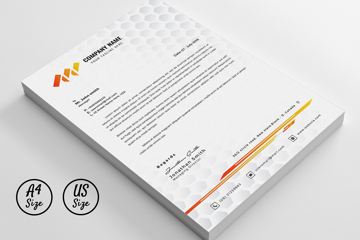 Letterhead Word Google Docs Pages, a Stationery Template by Tbunny (Photo 4 of 6)
