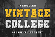 Vintage College Grunge Display Font, a Blackletter Font by Fourteen Letter (Thumbnail 1 of 5)