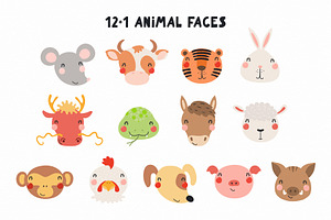 Cute Eastern Zodiac Animals Graphics