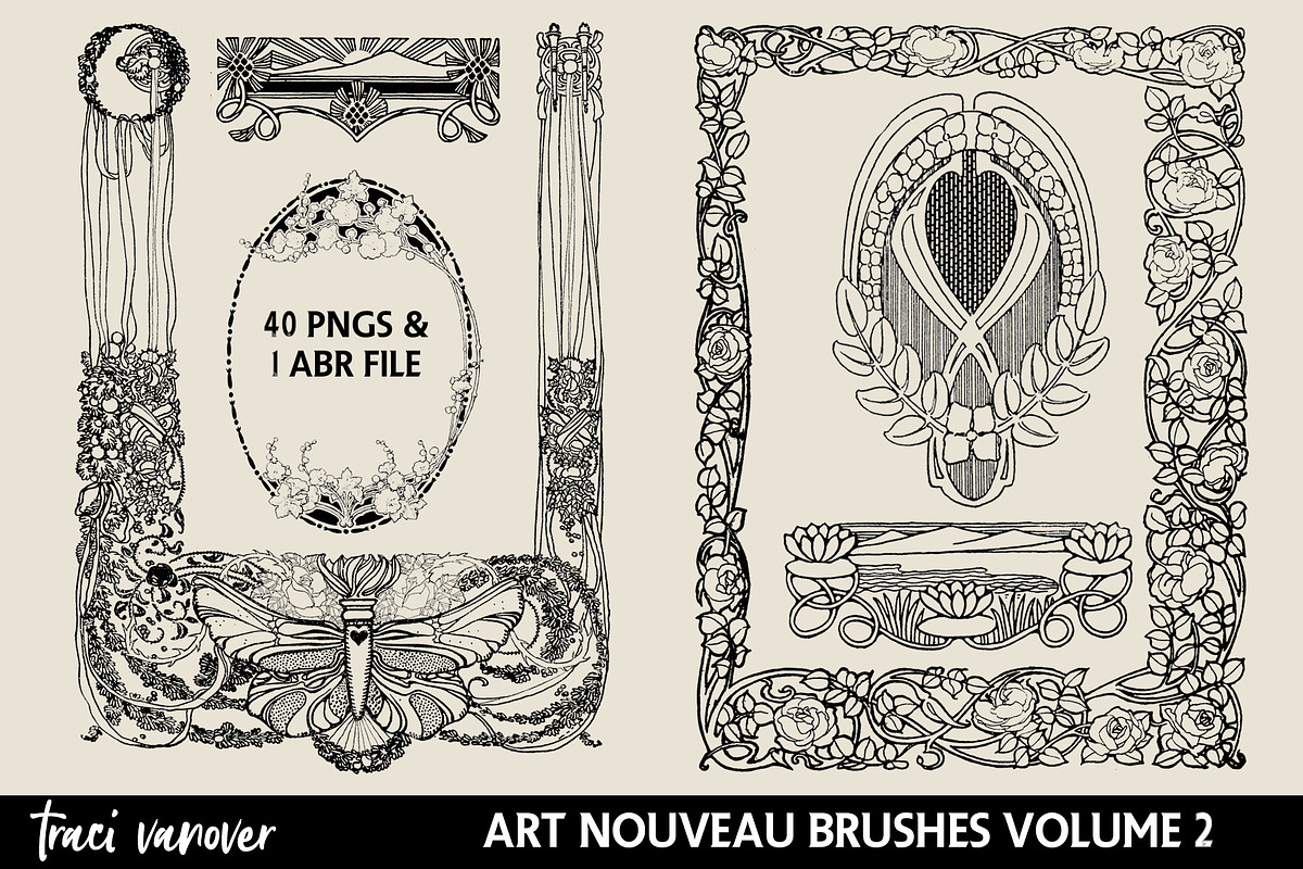 Art Nouveau Frames & Ornaments Vol 2