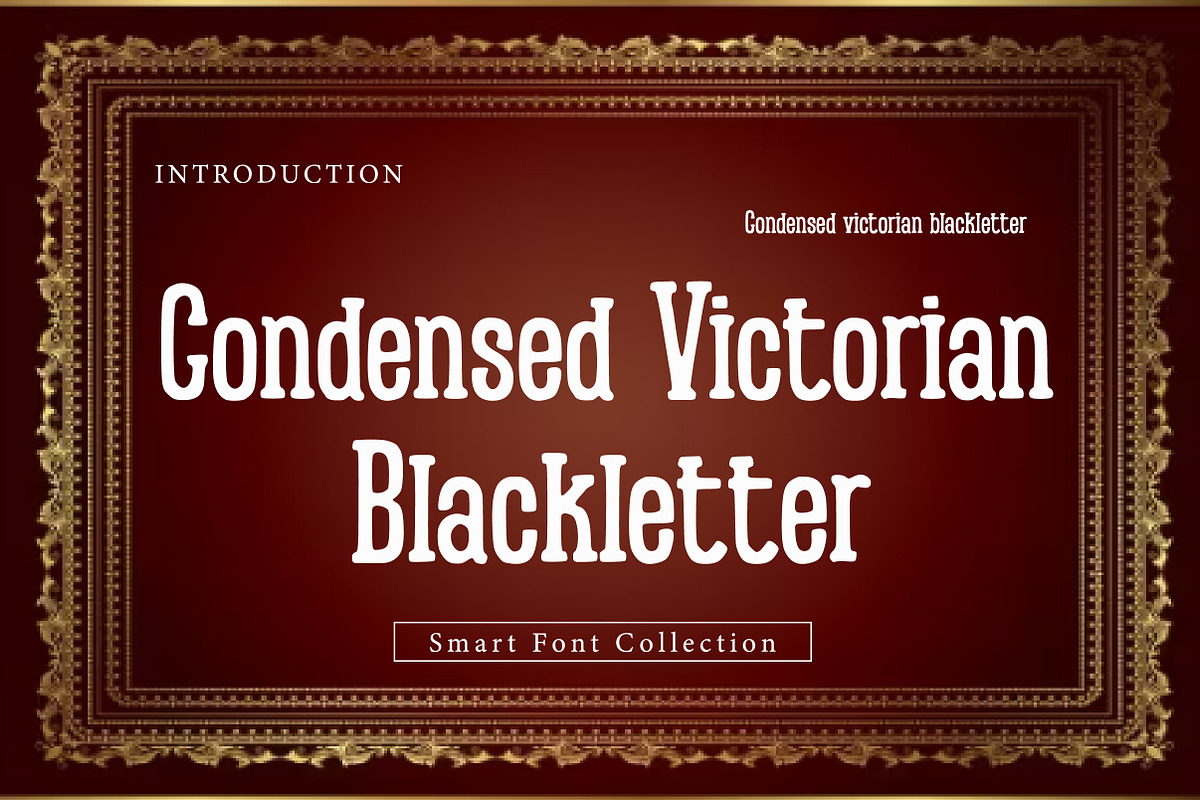 Condensed victorian blackletter, a Blackletter Font by Wow Magic