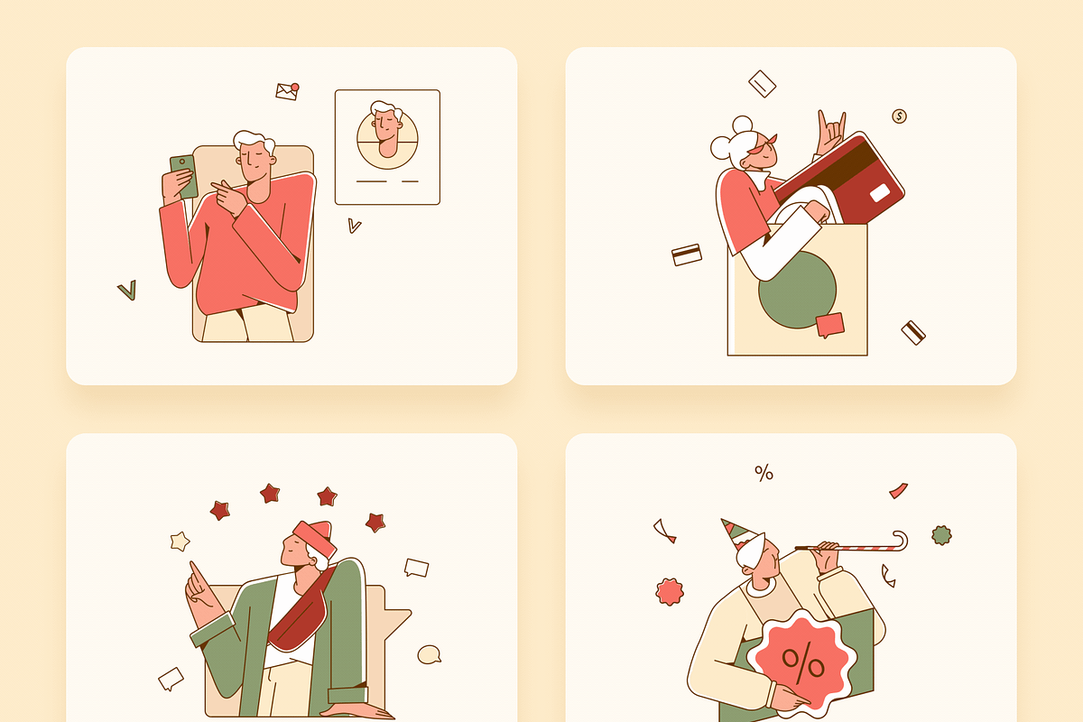 E-Commerce Characters, a Work Illustration by Shakuro (Photo 3 of 5)