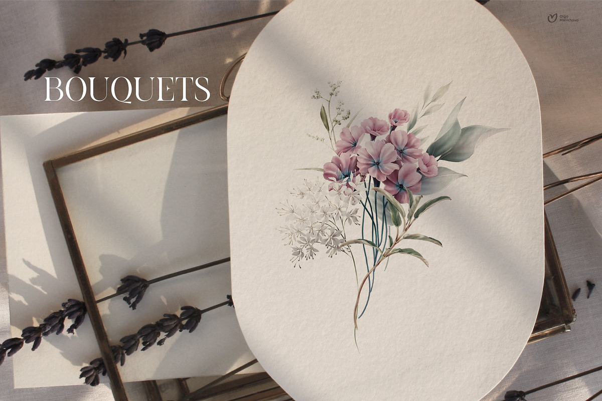CARAMEL - watercolor flowers, an Illustration by ollalya (Photo 2 of 15)
