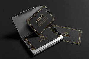 Insunt Gold Black Business Card