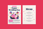 Malibu Wedding Invitation Template, an Invitation Template by iDoodle Studio (Thumbnail 1 of 4)