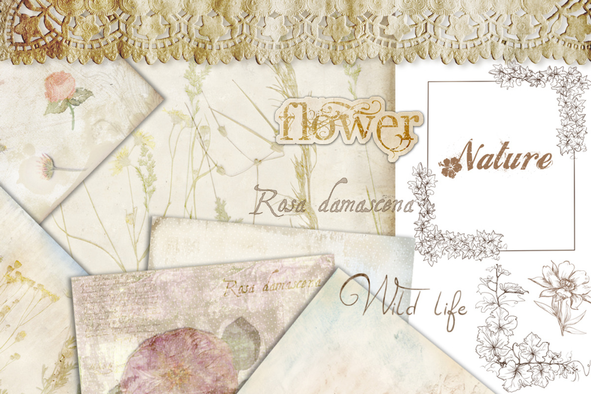 Nature Vintage Flower Set