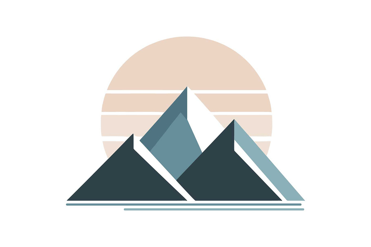 Geometric Mountain Icons Pack, an Object Graphic by yasushie (Photo 11 of 12)