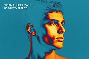 Thermal Heat Map Photo Effect Temp, a Marketing Template by DesignerCandies