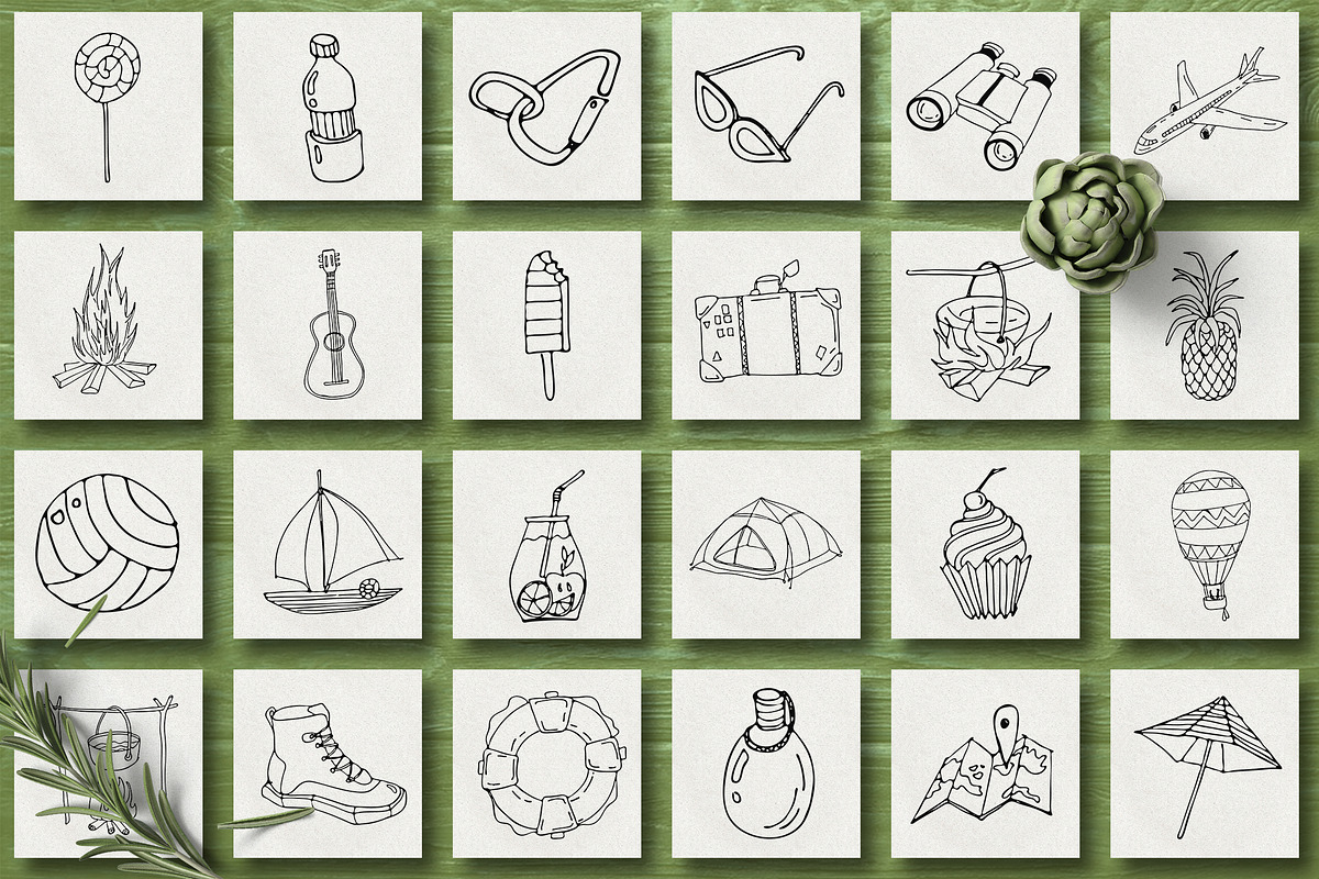 Hand Drawn Travel Collection, an Object Graphic by CARROTDESIGN (Photo 6 of 6)