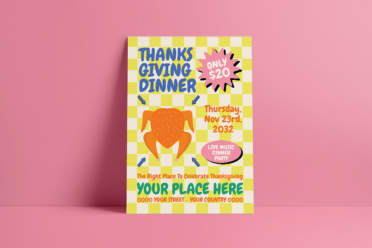 Thanksgiving Dinner Flyer, a Flyer Template by herutage (Photo 2 of 4)