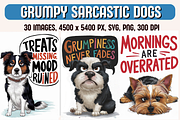 Grumpy Sarcastic Dogs Funny Quotes, an Animal Illustration by PrintHaven Designs (Thumbnail 1 of 10)