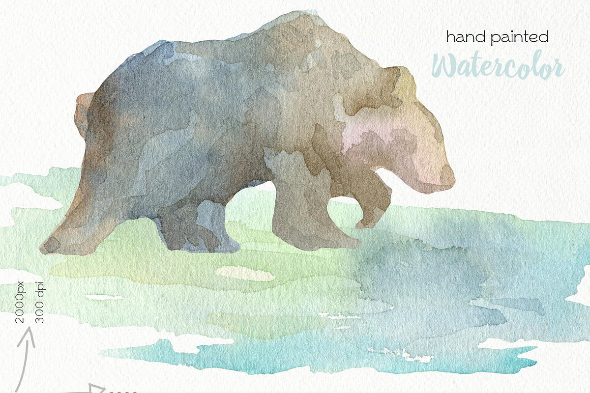 Watercolor Mountains Clipart, an Animal Illustration by OllyKo Art (Photo 6 of 9)