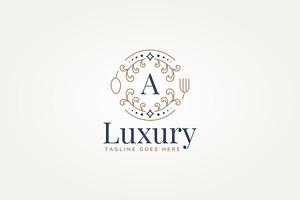 luxury restaurant letter A icon logo, a Branding & Logo Template by Blazybone