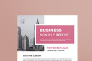 Business Monthly Report Template, a Flyer Template by MightyDesign (Thumbnail 2 of 8)