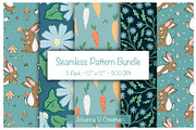 Spring Bunny Pattern Collection, an Illustration by Johanna V. Creative (Thumbnail 1 of 7)