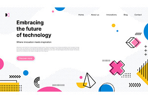 Abstract modern landing page, a Decorative Illustration by Buch&Bee