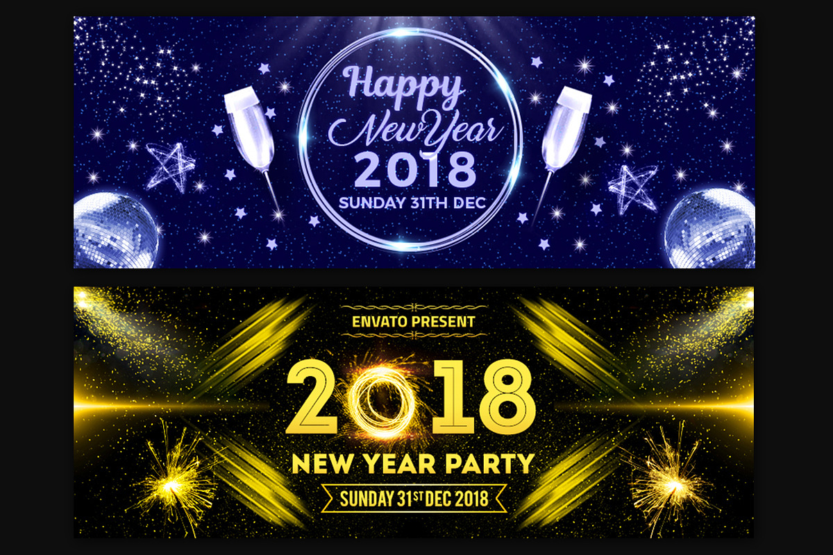 New Year Facebook Cover, a Social Media Template by Creative  designer (Photo 5 of 7)