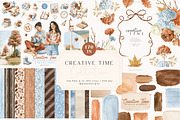 Creative Time Collection, a Seasonal Illustration by PeDe Designs (Thumbnail 1 of 17)
