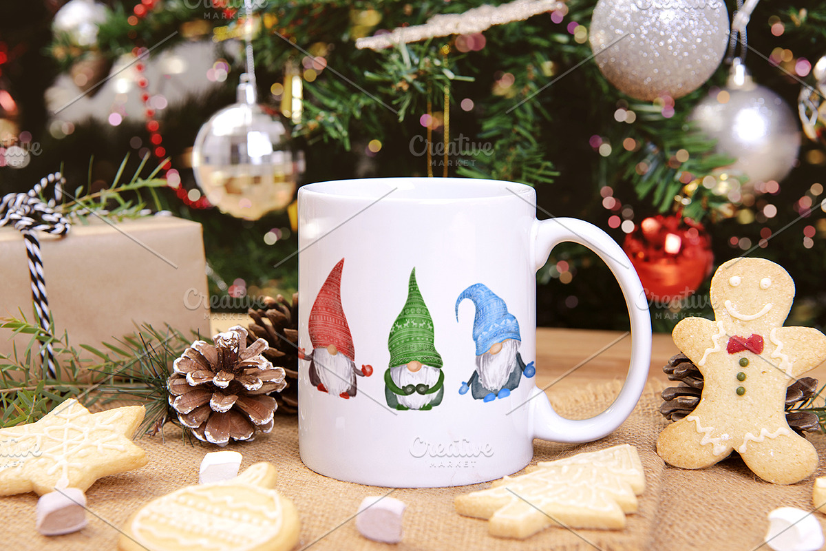 Christmas gnomes PNG watercolor, an Illustration by Where summer is (Photo 2 of 4)