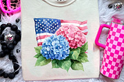 Floral American Flag Clipart, an Illustration by CreationArt (Thumbnail 7 of 9)