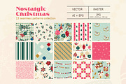 Retro Christmas Seamless Patterns, a Pattern Graphic by Svetlana Lerie (Thumbnail 2 of 9)