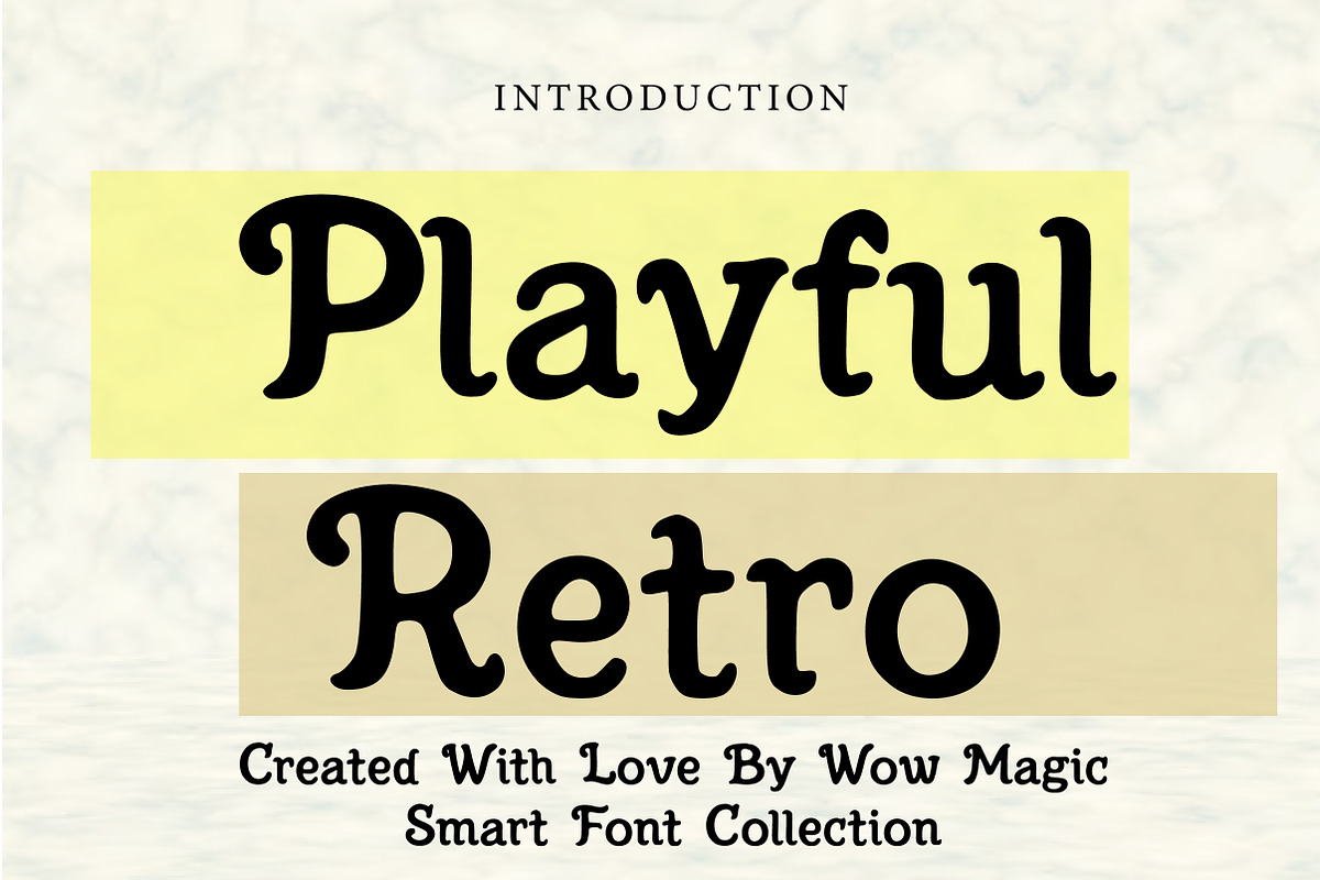 Playful Retro, a Serif Font by Wow Magic (Photo 1 of 3)