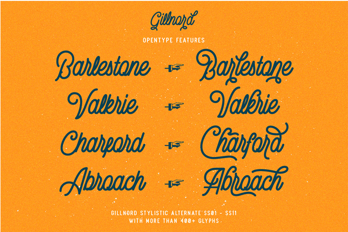 Gillnord Monoline Vintage Script preview 5