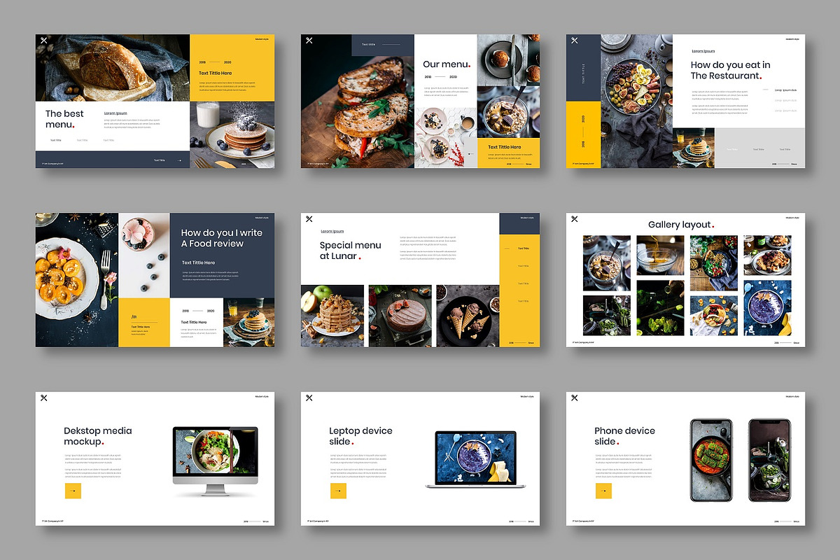 Lunar – Food Business PowerPoint, a Presentation Template by Dens Creative Studio (Photo 4 of 6)