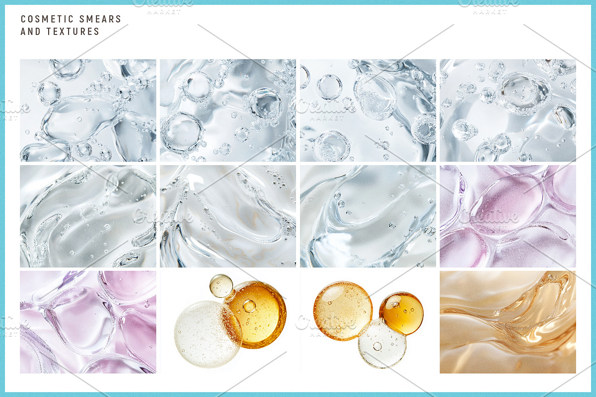 50 Skincare Gloss & Glow Textures, a Beauty & Fashion Photo by BOLD.Graphic (Photo 7 of 9)