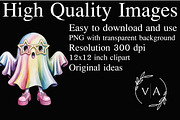 Groovy Halloween Clipart, an Illustration by Craft Nest (Thumbnail 2 of 6)