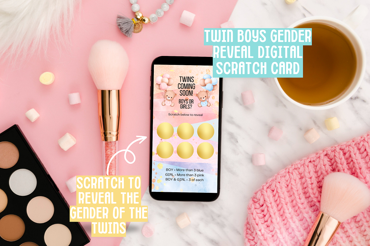 Twin Boys Digital Scratch Card, an App Template by SunshineStudioBoutique (Photo 5 of 9)