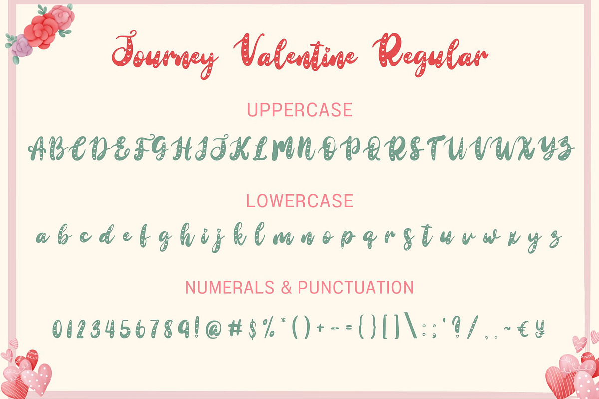 Journey Valentine – Cute Script Font, a Script Font by AnningArts (Photo 5 of 5)