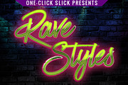 Glossy Rave Styles for Photoshop, a Layer Style Add-On by One-Click Slick (Thumbnail 1 of 5)