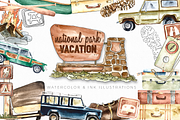 National Park Vacation Watercolor, an Illustration by plaidGecko (Thumbnail 1 of 8)