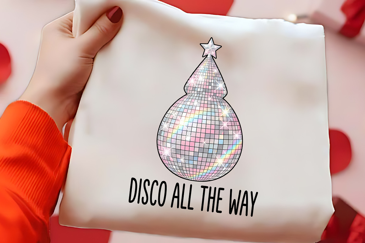 Disco All The Way Christmas PNG Art, a Seasonal Illustration by CrexoraLab (Photo 2 of 4)