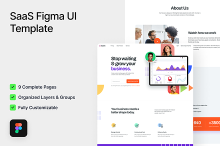Sabric - SaaS Figma Template, an UI Kit Template by FinestDevs