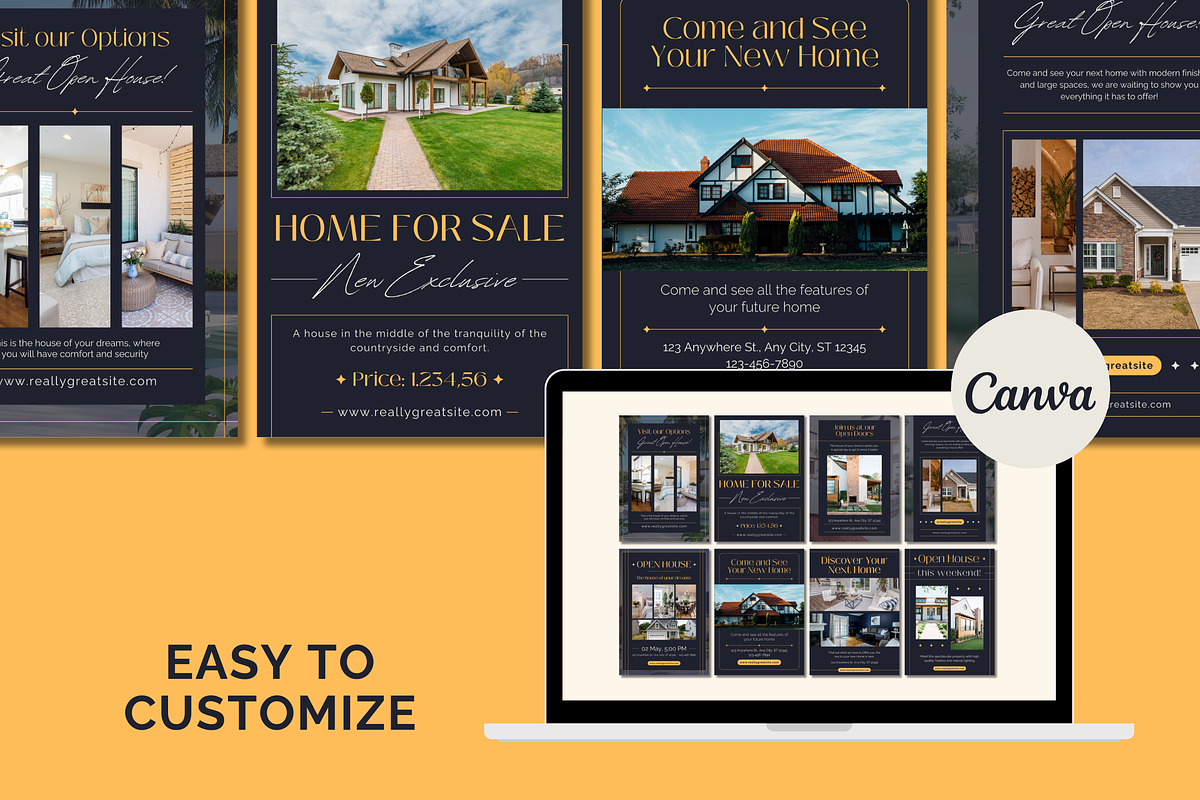 20 Real Estate Posters Templates, a Templates & Theme by TemplateCastleStore (Photo 13 of 15)