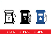 Fuel Pump Vector Icon Graphic Set, a Solid Icon by Artonix (Thumbnail 1 of 2)