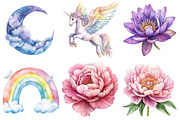 Magical Kingdom Pastel Cute Unicorn, an Illustration by CitraGraphics (Thumbnail 3 of 5)