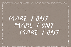 HANDWRITTEN STYLE FONT / Mare