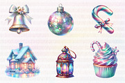 Iridescent Christmas Sublimation Cli, an Illustration by CreationArt (Thumbnail 5 of 6)