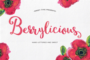 Berrylicious Hand-lettered Script, a Script Font by Emily Spadoni (Thumbnail 1 of 5)
