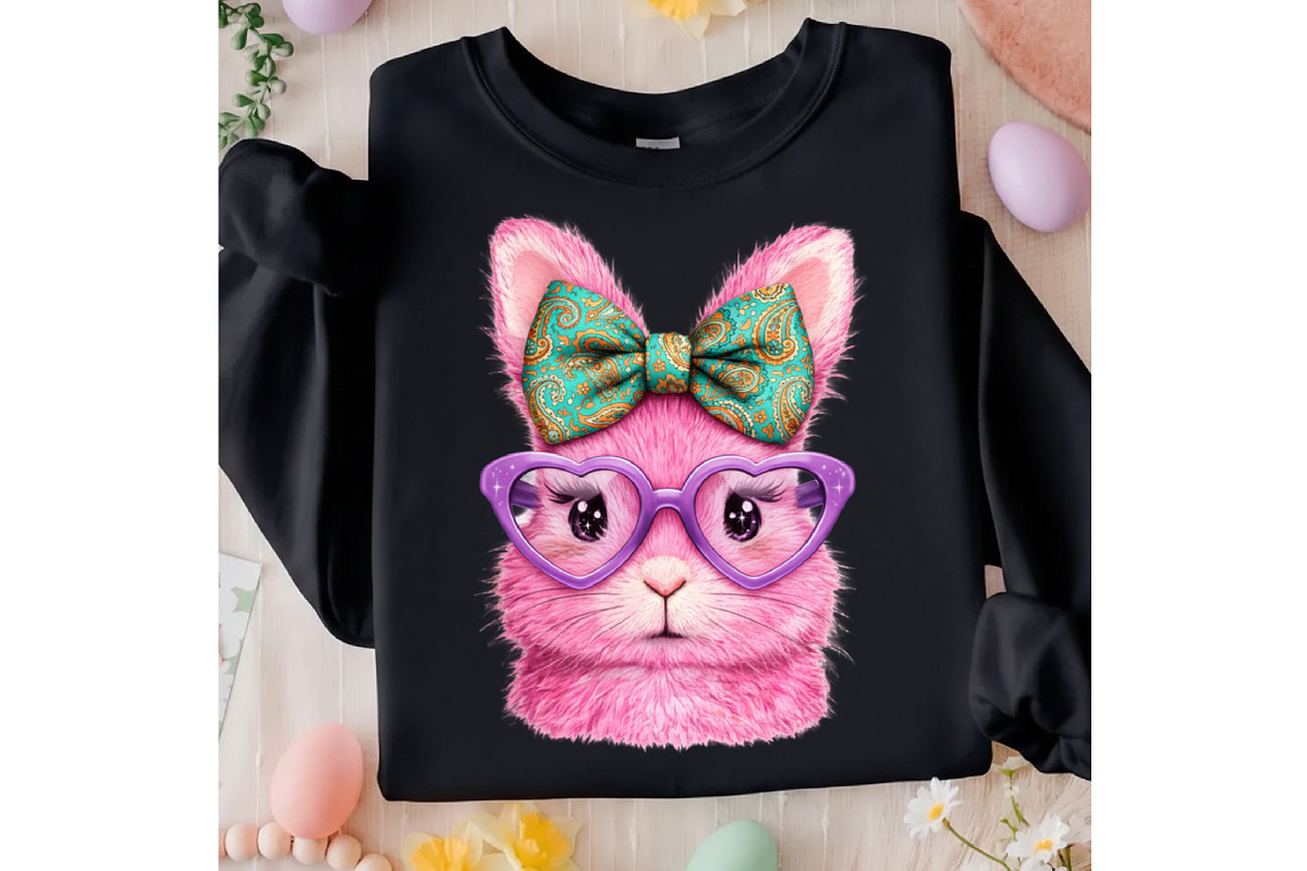Retro Leopard Happy Easter Bunny Png, an Illustration by designcity5 (Photo 5 of 9)