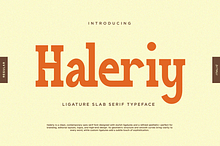 Haleriy - Ligature Slab Serif Font