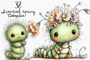 Whimsical Spring Caterpillar Clipart, a Seasonal Illustration by Canvas Craft (Thumbnail 1 of 7)